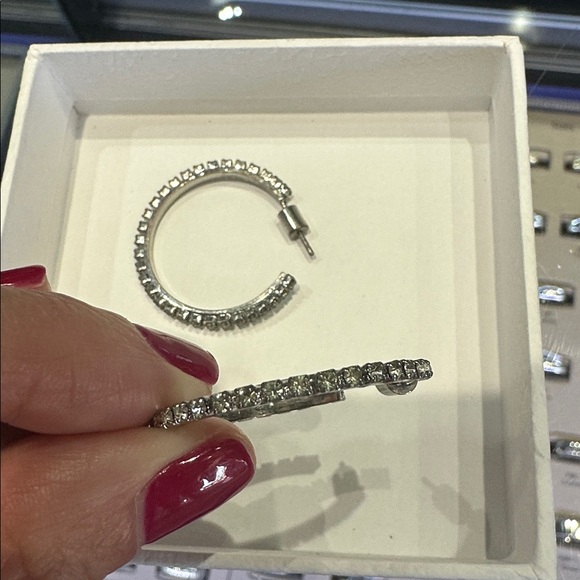 AREA Silver Hoop Earrings - Picture 7 of 7